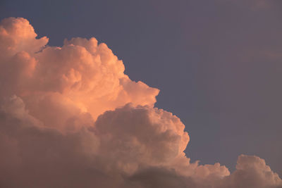Low angle view of sky during sunset