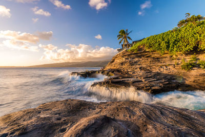 Scenic view of sea against sky