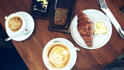 Coffee cup on table