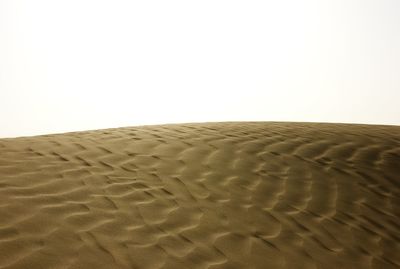 Sand dunes in desert