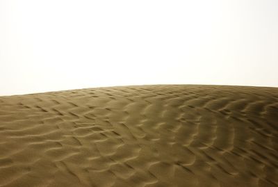 Sand dunes in desert