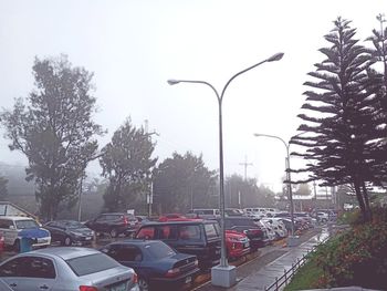 Traffic on road in city