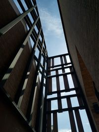 Low angle view of modern building against sky