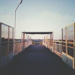 View of bridge against clear sky