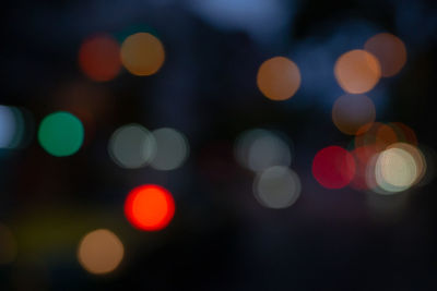 Defocused image of illuminated lights