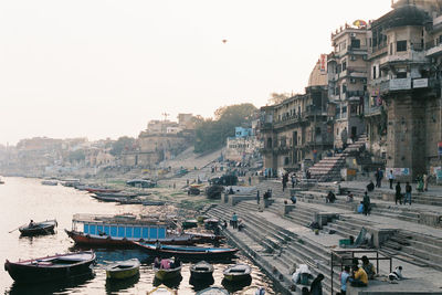 High angle view of city