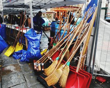 Panoramic view of market stall in city