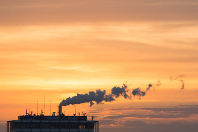 Low angle view of sky at sunset
