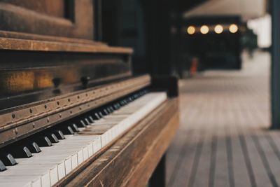 Outdoor piano keys