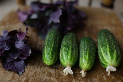 Close-up of vegetables on table