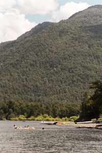 Scenic view of river against sky