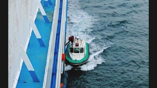 Boats in sea