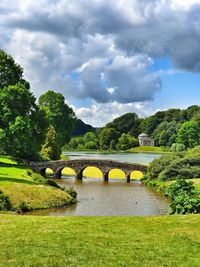 Arch bridge against sky