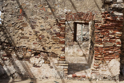 Weathered wall of old building