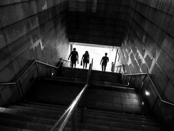 People walking on staircase