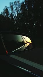 Close-up of car on side-view mirror