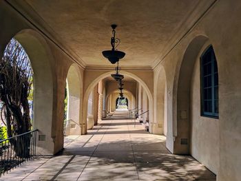 Empty corridor of building