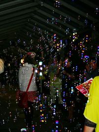 Blurred motion of car on road at night