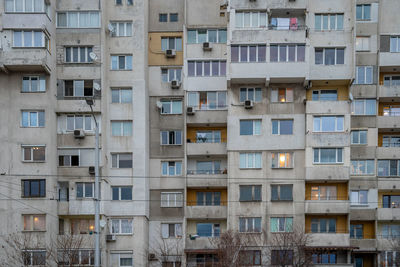 Low angle view of buildings in city