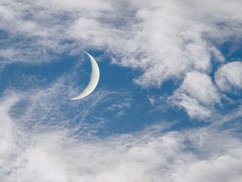 Low angle view of moon in sky