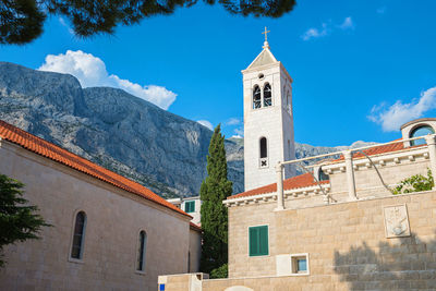 Roman-catholic church in croatia with blue sky