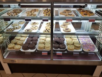 High angle view of food in store