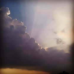 Low angle view of cloudy sky