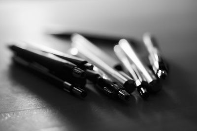 Close-up of eyeglasses on table
