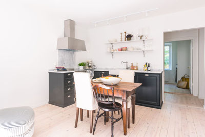 Dining table in kitchen