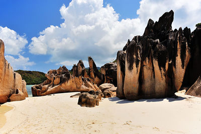 View of old ruin against cloudy sky