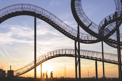 Low angle view of modern bridge