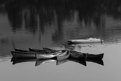 View of boats in water