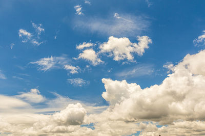 Low angle view of clouds in sky