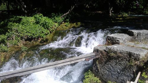 River flowing through rocks