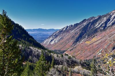 White pine lake trail salt lake valley in little cottonwood canyon, wasatch rocky mountain utah