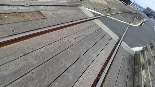 Close-up of roof tiles in city