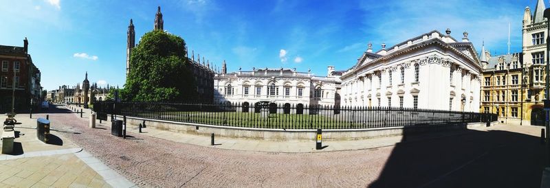 Panoramic view of historical building in city against sky