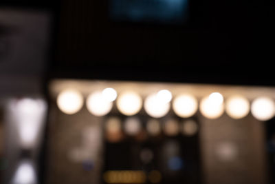 Defocused image of illuminated lights