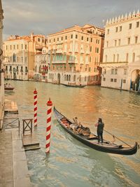 View of canal passing through city