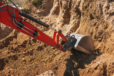 High angle view of construction site
