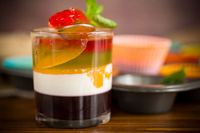 Close-up of drink on table