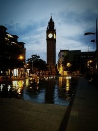 City street at dusk