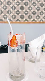 Close-up of drink on table