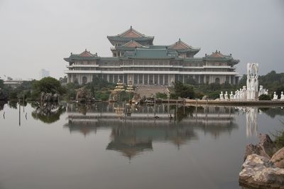 Reflection of trees in water