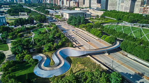 High angle view of cityscape