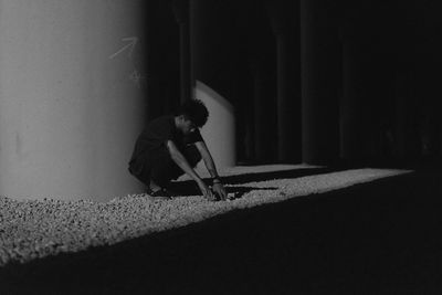 Full length of man on floor