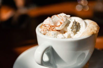 Close-up of drink on table