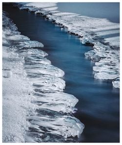 Scenic view of frozen sea