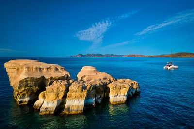 Panoramic view of sea and rocks