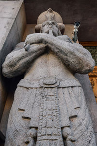 Low angle view of buddha statue